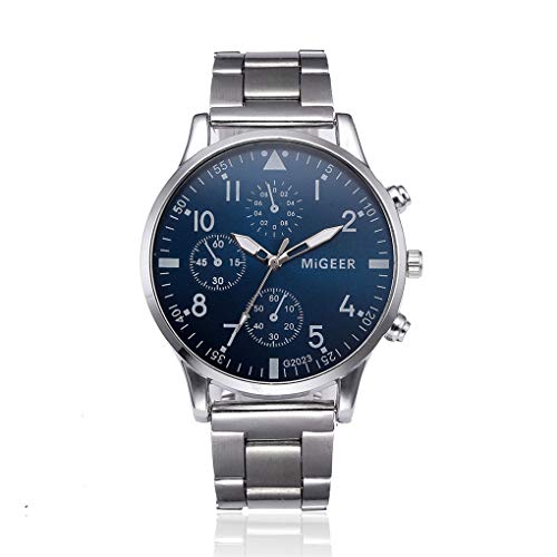 Dorical Herrenuhr Armbanduhr für Herren, Männer Analog Quarz Uhr mit Elegant Edelstahl Armband/Männ Luxus Mode Analoge Sport Metall Uhr Sale(A)  