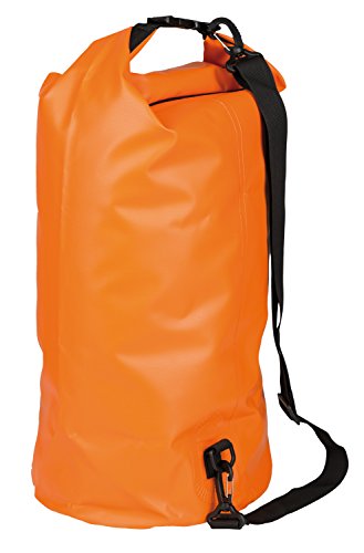 Idena 24003 - Seesack aus PVC, wasserdichte Tasche mit Tragegurt, 30 Liter, orange, ideal für Camping, Wassersportler und auf Reisen  