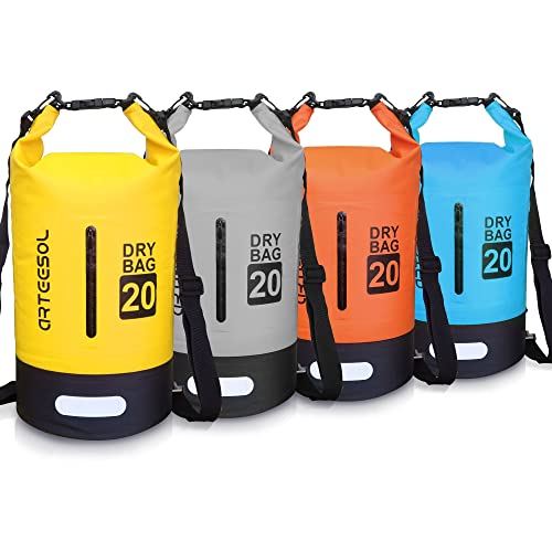 arteesol Dry Bag - 5L 10L 20L 30L Waterproof trockener Beutel/Sack wasserdichte Tasche mit Langem justierbarem Bügel für Kayaking Boots-Ausflug Kanu/Fischen/Rafting/Schwimmen/Snowboarding  