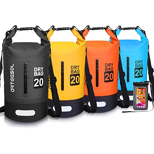 Blackace arteesol Dry Bag - 5L 10L 20L 30L Waterproof trockener Beutel/Sack wasserdichte Tasche mit Langem justierbarem Bügel für Kayaking Boots-Ausflug Kanu/Fischen/Rafting/Schwimmen/Snowboarding  